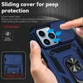 thumbnail image 4 of for iPhone 13 Pro Case with Camera Lens Cover HD Screen Protector, Dual Layer Military Grade Drop Protection Magnetic Ring Holder Kickstand Protective Phone Case for iPhone 13 Pro 6.1 inch (Navy Blue), 4 of 9