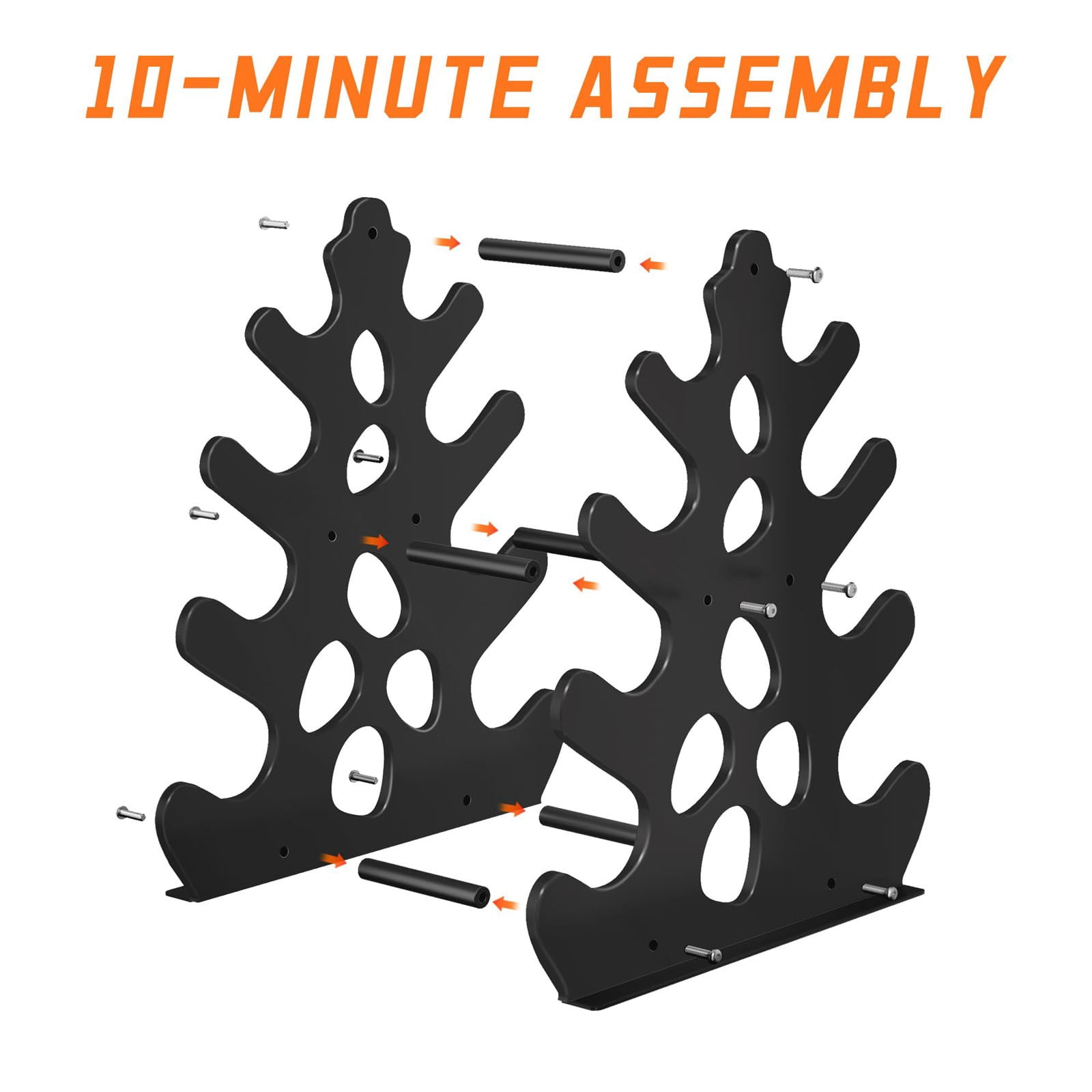 HEROOY Dumbbell Rack Stand with Anti-Slip Pads for Home Gym, Compact A-Frame Design Weight Rack with Handle, Coral-Inspired & Space-Saving Dumbbell Holder 13"X9"