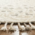 thumbnail image 5 of SAFAVIEH Blossom Kelvin Abstract Wool Area Rug, Ivory/Taupe, 8' x 8' Round, 5 of 11