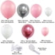 thumbnail image 4 of Kit con forma de arco de globos para cumpleaños de niños, 87 unidades, látex rojo vino y rosa, 4 of 4