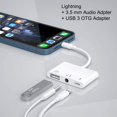 thumbnail image 2 of Uniytriox iPhone USB+3.5mm Audio Adapter, USB Camera Reader Adapter, iPhone Headphone Adapter, Charging Cable Adapter Compatible with iPhone 14/13/12/11/X/8, 2 of 5