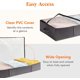 thumbnail image 4 of Contenedores de almacenamiento debajo de la cama, (paquete de 2), bolsas de almacenamiento grises de gran capacidad con asa reforzada, para ropa, sábanas, toallas, mantas, dormitorio, armario, dormitorio JM MX-0140504FYD, 4 of 5