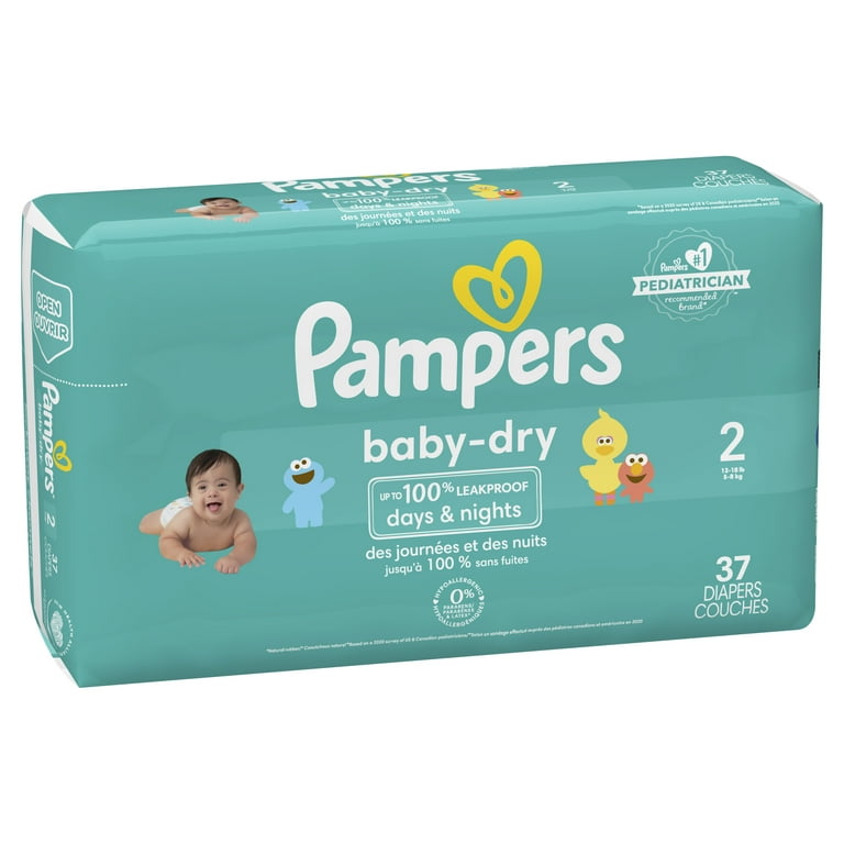 Pampers Baby Dry Diapers, Size 2 - 37 count