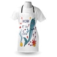 thumbnail image 3 of Narwhal Apron Colorful Narwhal Swimming with the School of Fish Unicorn of the Sea Inscription, Unisex Kitchen Bib Apron with Adjustable Neck for Cooking Baking Gardening, Multicolor, by Ambesonne, 3 of 3