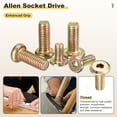 thumbnail image 5 of Uxcell Connector Bolt Barrel Nuts(1/4"-20x2-1/4") 30Pcs, Connector Bolts M8 Countersunk Screw Barrel Nuts Binding Screws, 5 of 7