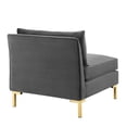 thumbnail image 4 of Modway Ardent Performance Velvet Armless Chair in Gray, 4 of 8