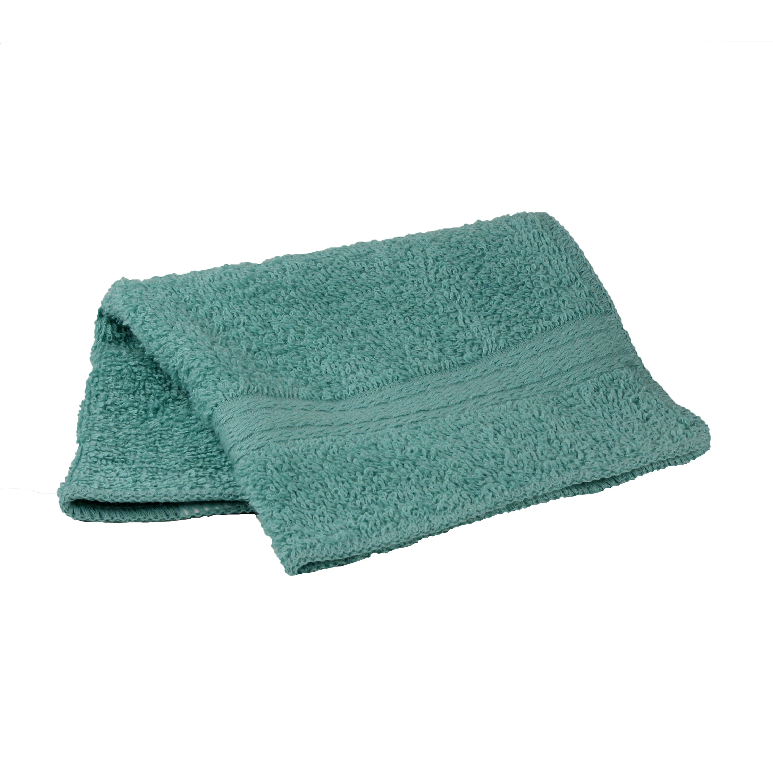 Mainstays Basic Bath Collection Single Washcloth, Solid Aqua