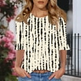 thumbnail image 4 of RKSTN Hauts pour Enseignants Blouse Décontractée Imprimée à Manches Courtes Col Rond Mode et Confortable Tenues d'École pour Enseignants, 4 of 7