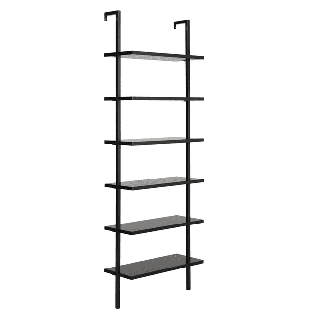 Nathan James Theo 6Shelf Tall Bookcase, Wall Mount Bookshelf Wood