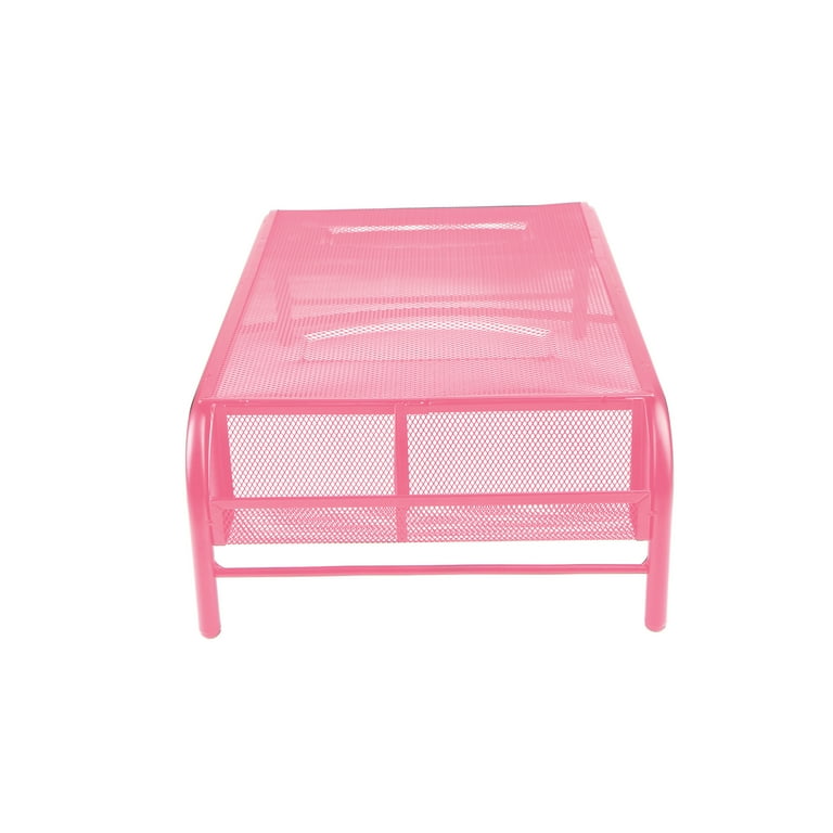 Mind Reader Mesh Monitor Stand and Desk Organizer Pink Walmart