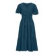 thumbnail image 4 of Vestido bohemio de mujer con cuello en V, estampado, manga corta y falda larga hasta la cintura: poliéster ligero, cintura elástica, adecuado para primavera/verano, trabajo/fiestas., 4 of 5