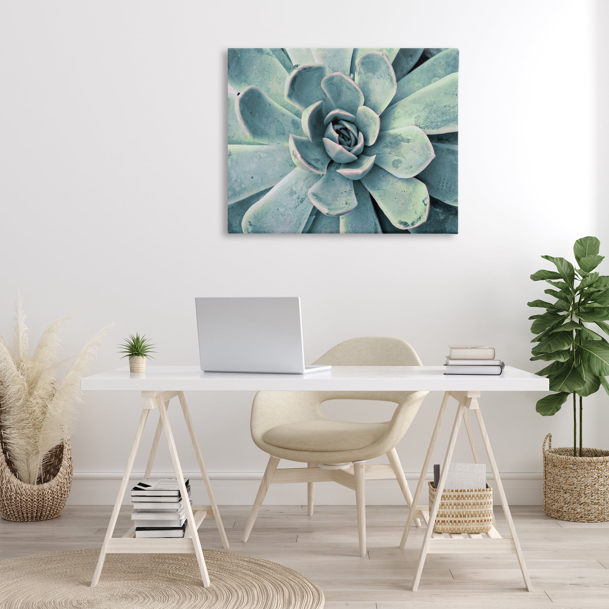 Stupell Industries Green Cactus Succulent Botanical & Floral Photography Gallery Wrapped Canvas Art Print Wall Art, 40 x 30