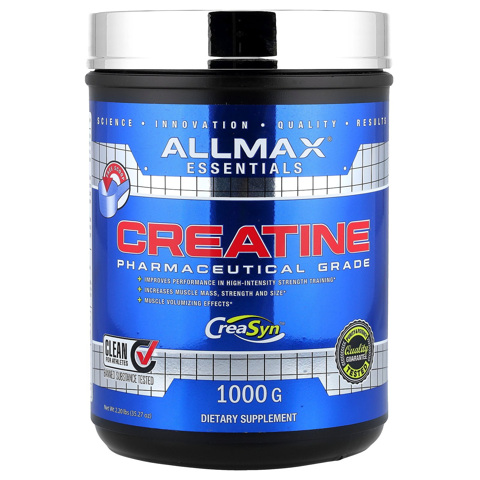 ALLMAX Creatine, Pharmaceutical Grade, Unflavored, 2.2 lbs (1,000 g)