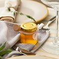 thumbnail image 4 of 60 Pack Mini Honey Jars/Pot Metal Lids,1.5 oz Glass,Wooden Dippers,Bee Charms,Jutes,Stickers,Small,Tiny, Baby Shower Wedding Party Favors, 4 of 6