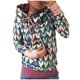 thumbnail image 1 of Mujeres Sexy Crop Floral Stripe Printed Splicing Workout Outwears Manga larga con cuello en V Sudaderas con capucha Sweatershirt Casual Otoño Blusa Tops Fridja fksj3910, 1 of 8