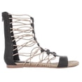 thumbnail image 3 of Womens MIA Dominica Mid-Calf Gladiator Sandals - Black, 3 of 7