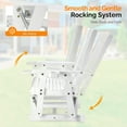 thumbnail image 5 of VINGLI Outdoor Glider Chair Wood Patio Glider with Cup Holder, Porch Glider with Smooth Rocking Mechanism, Heavy Duty 600 LBS, White, 5 of 14