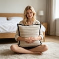 thumbnail image 6 of Off White Decorative Throw Pillow Covers, Boho Farmhouse Square Cushion, Cozy Soft Accent Pillows for Couch Sofa Bed Living Room Home Beige, 6 of 6