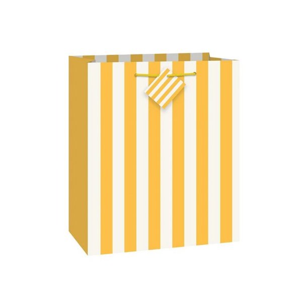 Unique Party - Bolsa de Regalo Diseño de Rayas (Amarillo, Blanco)