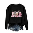thumbnail image 4 of Generic Valentines Day Shirts Women Plaid Love Heart Valentines Day Sweatshirts Raglan Tops, 4 of 5