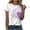 Purple, variant on vigerkar Dandelion Graphic Floral T-Shirt Women Casual Summer Boho Tops Holiday Wildflowers Tee Shirts (Purple, L)