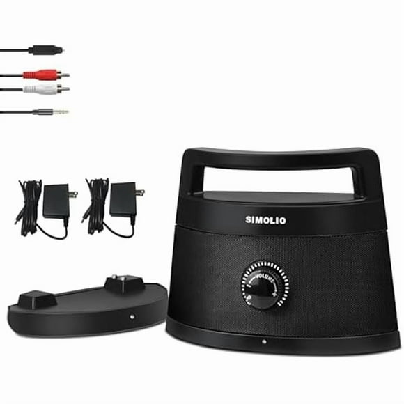 wonima11 621D Plus Wireless Speakers for TV for Seniors - Bluetooth TV Speakers for Hard of Hearing, Elderly, 3 EQ Modes, Dialog Enhancer, Portable Speaker for TVs, 164ft Range, Bluetooth Connectivity