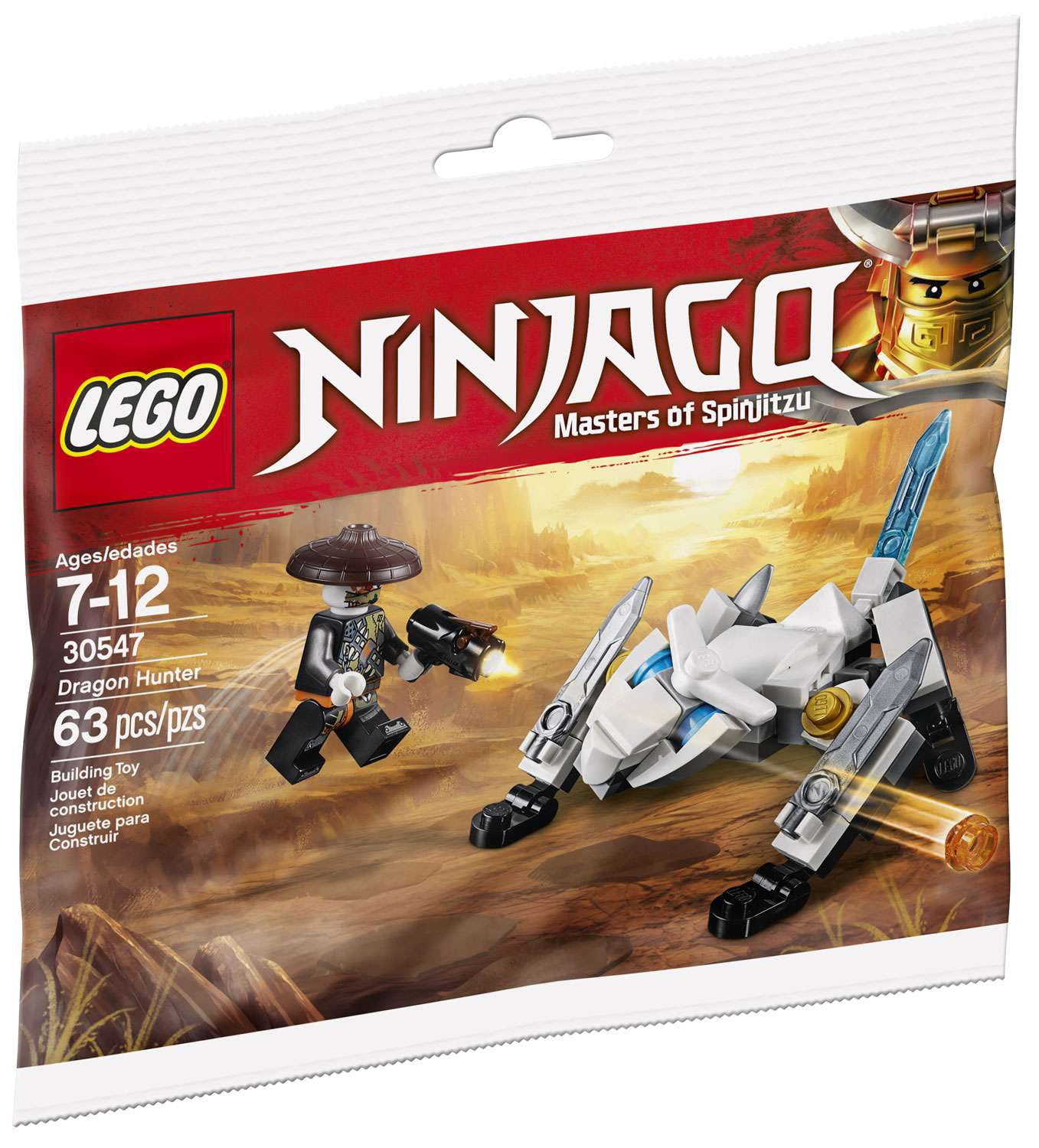 5個セット Pre-Owned LEGO Ninjago Dragon Hunter Interlocking Block Building