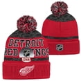 thumbnail image 3 of Childrens Detroit Red Wings Puck Pattern Cuffed Knit Hat - Size Boys, 3 of 4