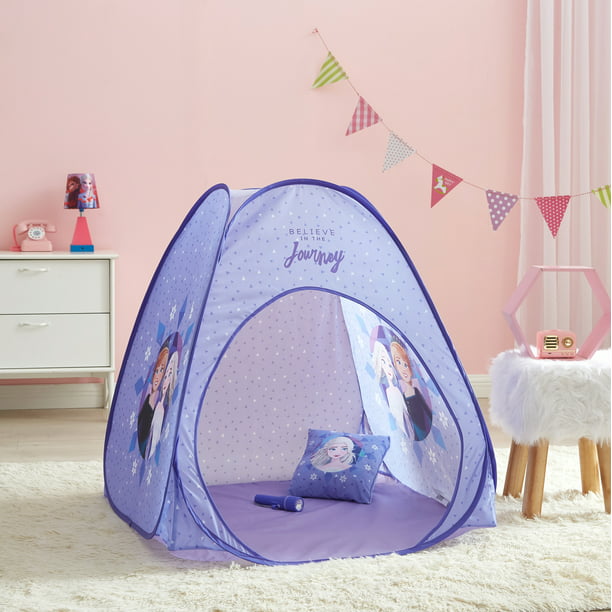 Experiment Het eens zijn met Gietvorm Disney Frozen 2 Pop Up Tent Set with Pillow and Flashlight - Walmart.com