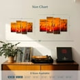 thumbnail image 3 of Elephant Stock Chesapeake Bay Sunrise Wall Art - Horizontal Multi Panel Canvas - Living Room Wall Decor - Nature Multi Panel - Orange And Black Decor - 24" x 14", 3 of 4