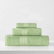 Superior Eco-Friendly Cotton 3-Piece Assorted Towel Set, Terrace Green