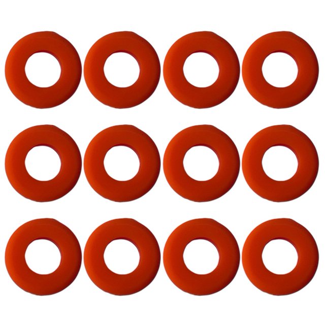 12Pcs Tennis Racket Vibration Dampeners Racquetball Racket String Shock Absorber Orange