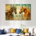 thumbnail image 3 of Canvas Wall Art White Brown Horse Canvas Pictures Wall Decor Farmhouse Animals Canvas Painting Rustic Artwork Canvas Prints Living Room Bedroom Bathroom Office Home Wall Decoration Unframed, 3 of 6