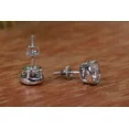 thumbnail image 2 of 1.80 Ct Round-Cut Moissanite Screw Back Bezel Stud Earring 14K White Gold Plated, 2 of 3