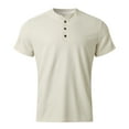 thumbnail image 3 of Men's Short Sleeve T Shirt Summer Casual Solid Holiday Shirts Tops, 3 of 5