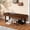 Espresso, variant on Espresso MDF and Metal Bench - 59.06 in Length for Bedroom End of Bed, Entryway Shoe Storage, or Kitchen Dining Seating