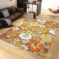 thumbnail image 2 of Modern Boho Colorful Floral Area Rug 4'x8' Retro Groovy Bohemian Flowers Garden Flowers Rugs with Anti-Slip Backing Washable Indoor Carpet for Living Room Bedroom Study Dining Room, 2 of 6