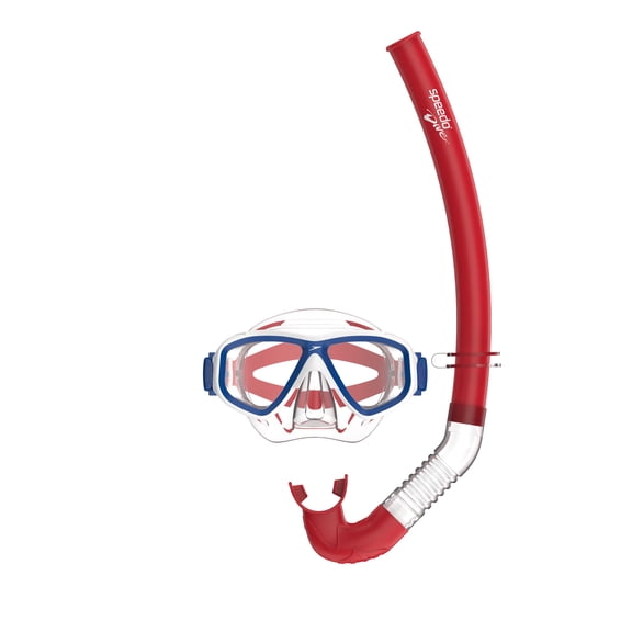 Speedo Kids Compass Swim Mask and Snorkel Set, Soft Fit for Easy Viewing, Ages 3–6