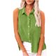 thumbnail image 3 of Tops de manga larga,Blusa sin mangas para mujer, top informal de verano, camisa lisa de poliéster, ajuste cómodo para uso diario, sopatenor, 3 of 9