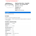 thumbnail image 2 of Right Door Mirror Glass - Compatible with 2007 - 2013 Chevrolet Tahoe - Dorman, 2 of 2