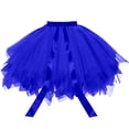 thumbnail image 4 of Women'S Solid Color Tulle Tutu Skirt, 50s Vintage Ballet Bubble Dance Skirt With Drawstring Waistband For Cos, Halloween, Carnival & Party, 4 of 4