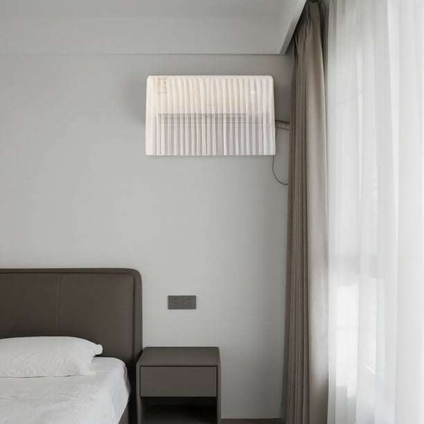 Cortina deflectora de viento para aire acondicionado, diseño floral, tejido de poliéster, para salón y dormitorio, ventana