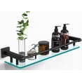 thumbnail image 1 of Estante de Baño SFGSOWOR 52 cm de Vidrio Templado Negro Mate, 1 of 7