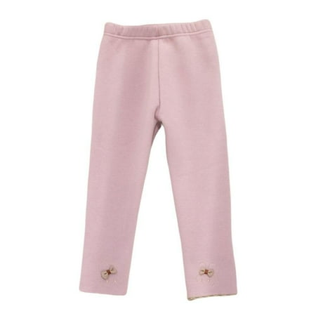 

Elaydool Winter Girls Fleece Lined Thicken Leggings Bottom Pants Cartoon Bunny Children Base Layer Pants Thermal Tights Skinny Pants 2-8T