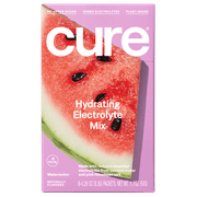 Cure Hydration, Vegan Electrolyte Powder Drink Mix, Watermelon - 6 Ct Packets