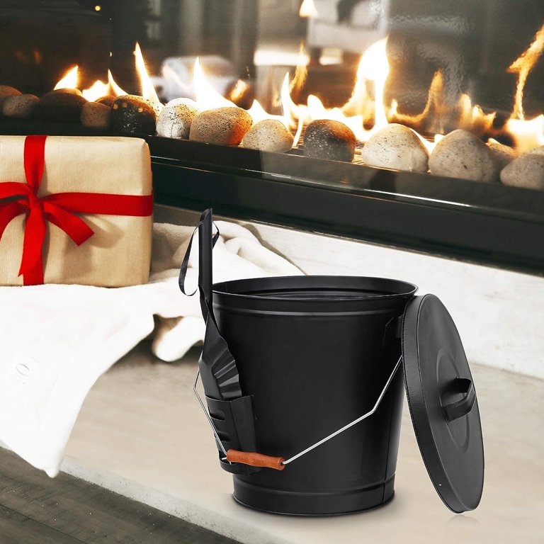 5 Gallon Bucket with Lid and Shovel for Fireplace, Metal Bucket for  Fireplace es with Lid and Shovel, Bucket for Wood Burning Stoves, Fireplace  Accessories, Wood Stove Accessories - Walmart.com