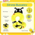 thumbnail image 4 of Pool Central Inflatable Honey Bee Swimming Pool Vest - 16" - Age 2-6, 4 of 5