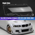 thumbnail image 3 of 1Pair for E46 3-Series 4-Doors 320 325 330 1998-2001 Car Headlight Lens Cover Lamp Shade Lens Light, 3 of 5