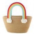 thumbnail image 2 of EIMELI Women Mini Handbag Cotton Rope Beach Rainbow Cloud Mini Basket Knit Tote Bag, 2 of 8