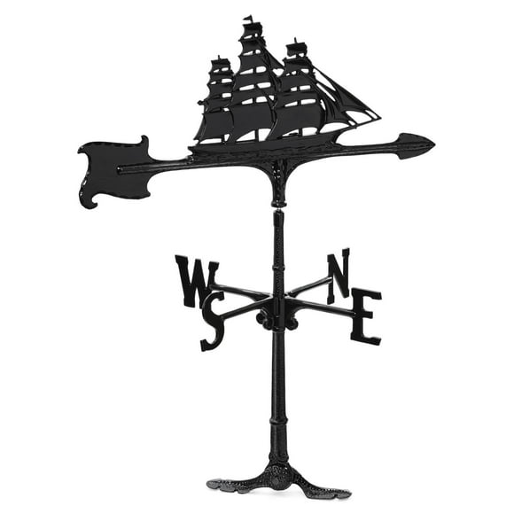 Klassen Bronze Girouette Grand Format en Aluminium Bateau à Voile, Noir